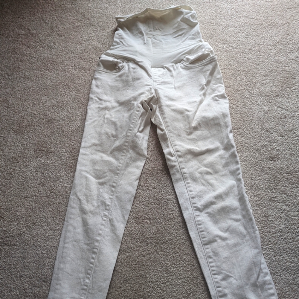 XS Maternity White Jean